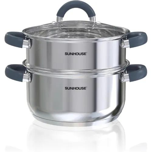 SUNHOUSE 3-Quart Stainless Steel Steamer Pot