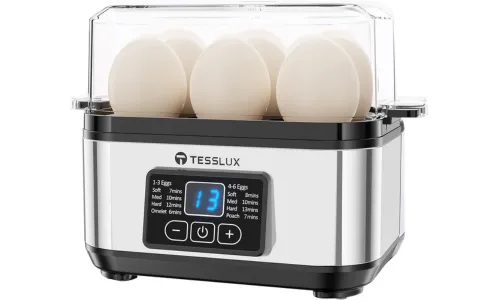 Annie & Mia Design Stainless Steel Electric Rapid Egg Cooker